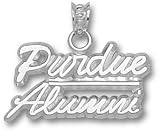 Purdue Boilermakers Solid Sterling Silver Script ''PURDUE ALUMNI'' Pendant