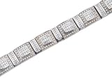 11.50 cts Invisible Set Bracelet - Platinum, 18kt White Gold FREE GIFT BAG!