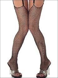 Raw Edge Fishnet Stockings
