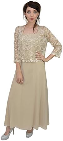 The Dress Outlet Long Formal Lace Dress Jacket Mother of the Bride