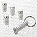 Richbrook Anti-Theft Wheel Valve Dust Caps - Silver