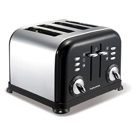 Morphy Richards 44334 4 SLICE ACCENTS BLACK TOASTER