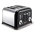 Morphy Richards 44334 4 SLICE ACCENTS BLACK TOASTER