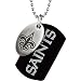 Stainless Steel New Orleans Saints Logo Double Dog Tag Necklace Stainless Steel New Orleans Saints Logo Double Dog Tag Necklace