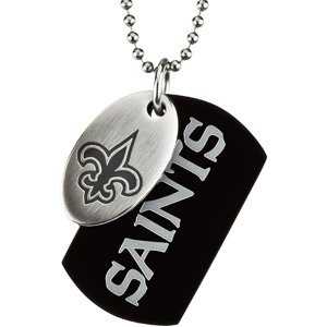Stainless Steel New Orleans Saints Dog Tag Necklace Stainless Steel New Orleans Saints Dog Tag Necklace