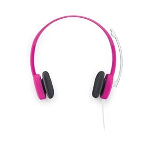 Logitech - Stereo Headset  H150 Borg Cranberry - Micro-casque - Microphone anti-parasite - Commandes audio int�gr�es - Rose