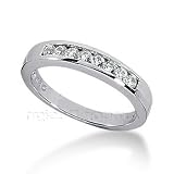14K White Gold Round Cut Diamond Wedding Band (0.30ct.tw, HI Color, SI2-3 Clarity)