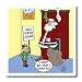 Dale Hunt - Santa Contributes to the Bad Economy - 10x10 Iron On Heat Transfer For White Material