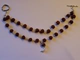 Rudrakasha Prayer Bead Wrist Bracelet Mala 5mm
