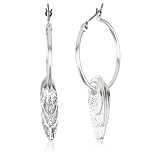 Kenneth Cole New York Modern Shell Silver Hoop