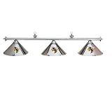 Georgia Tech Yellow Jackets Chrome 3-Shade Pool Table Light, 58L x 9D Shade