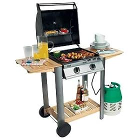 Sicily 2 Burner hooded BBQ - Wood and metal KS0998