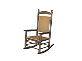 Recycled Kennedy Outdoor Rocking Chair - Chocolate Brown w/ Tigerwood Weave
