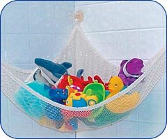 Toy Hammock - White - Includes Hooks & Suction Cups