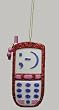 4" Tween Christmas Cell Phone with Smiley Face Text Message Holiday Ornament