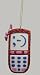 4" Tween Christmas Cell Phone with Smiley Face Text Message Holiday Ornament