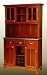 Buffet with 2-Door Hutch- Oak/ Stainless Steel
