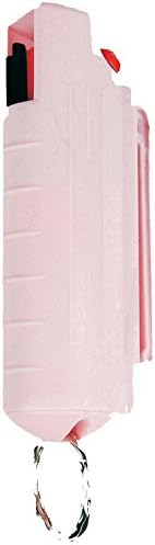 Wildfire .5 Oz 18% Hard Case Keychain Pepper Spray and Pink Ribbon Breast Cancer AWARENESS Bracelet Bundle - Lot of 2 Pieces