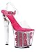 8 Inch Heel Sandal Women'S Size Shoe With Ankle Strap And Flowers In Platform
