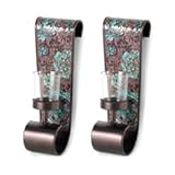 IMAGE OF Elements Blue Circle Pillar Sconces, Set of 2
