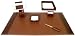 7 Piece, Brown Rustic Leather Executive Desk Set, Blotter, Letter Holder, Memo Holder, Business Card Holder, Pencil Cup, Letter Tray, Letter Opener