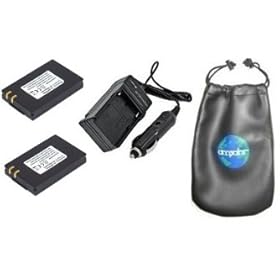 ValuePack (2 Count): Digital Replacement Battery PLUS Mini Battery Travel Charger for Specific Digital Camera and Camcorder Models / Compatible with SAMSUNG IA-BP80W, SC-D385, SC-DX103, SC-DX205, VP-D381, VP-DX100i, VP-DX105i Charges with Intelligent Charge Technology - Includes Car Adapter, TWO Bat