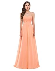 Strapless Chiffon Cocktail Empire   Waistline Sweetheart Lace-Up Ruched Pleated Evening Dress/Homecoming Dress/Bridesmaid Dress/Pageant Dress/Prom Dress/Party Dress/Wedding Dress 