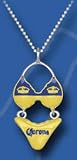 Corona Bikini Gold and Navy Pendant Necklace