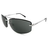 GIORGIO ARMANI 498 GA 498/S 6LB SILVER METAL RIMLESS SUNGLASSES