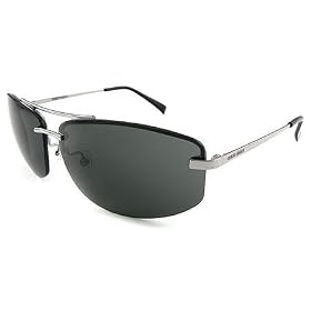GIORGIO ARMANI 498 GA 498/S 6LB SILVER METAL RIMLESS SUNGLASSES