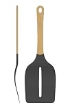 Epicurean Gourmet Utensils Nylon Large Turner, Natural with Grey