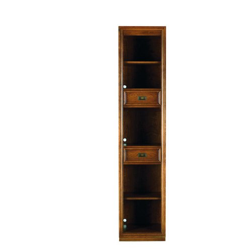 Stanley Furniture Continuum Wood Narrow Bookcase in Candlelight Cherry
