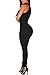 Dearlovers Women Strapless Bodycon Jumpsuit with Choker Medium Black