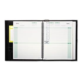 Day-Timer 84688 - Casual Wirebound Organizer Starter Set with Bungee Closure, 8-1/2 x 11, Black-DTM84688
