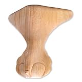 Jeffrey Alexander Cabinet Ball & Claw Leg (WL60CH) 4-1/8 x 4-1/8 x 6, Cherry