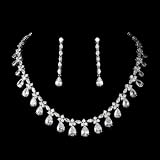 31BIamCcpDL. SL160  Silver Cubic Zirconia Necklace Earring Set Reviews