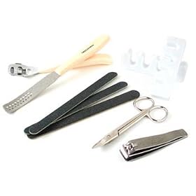 Tweezerman Nail Care - 8pcs Pedicure Kit: Toenail Clipper+Scissors+ Corn Callus Shave+N/Shaper+Foot Rasp... for Women