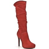 Women's Shoe Phyl Is Boot - Cherry Suede by Luichiny