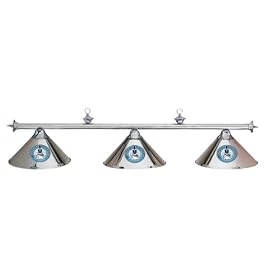 The Citadel Bulldogs 3pc CHROME POOL TABLE LIGHT LAMP W  SHADES