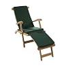19"w Outdoor Cushion For Steamer Chaise Lounge, 2"Hx19"Wx74"L, FOREST GREEN SN