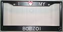 Black Plastic I Love My Borzoi Frame