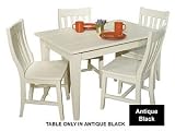 Carolina Cottage Prairie Dining Table, Antique Black
