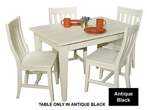 Childrens Toyshop  Kitchen & Housewares : Carolina Cottage Prairie Dining Table, Antique Black