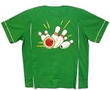 Lucky Lanes Bowling Shirt Green & White Classic