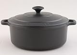 Chasseur Cast Iron 28cm, 6.0ltr Round Matt Black Casserole  from Dexam