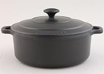 Chasseur Cast Iron 28cm, 6.0ltr Round Matt Black Casserole