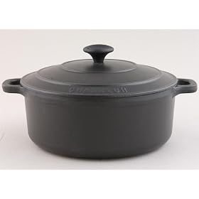 Chasseur Cast Iron 28cm, 6.0ltr Round Matt Black Casserole