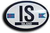 Iceland - Oval decal