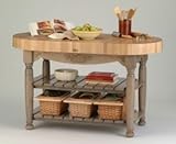 Harvest Table Kitchen Island (Natural Maple) (36"H x 60"W x 30"D)