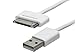 3ft Slimfit USB Sync Cable for All 30-pin iPad iPhone and iPod White for iPhone 4 / 4S, iPhone 3G / 3GS, iPad 1/2 / 3, iPod